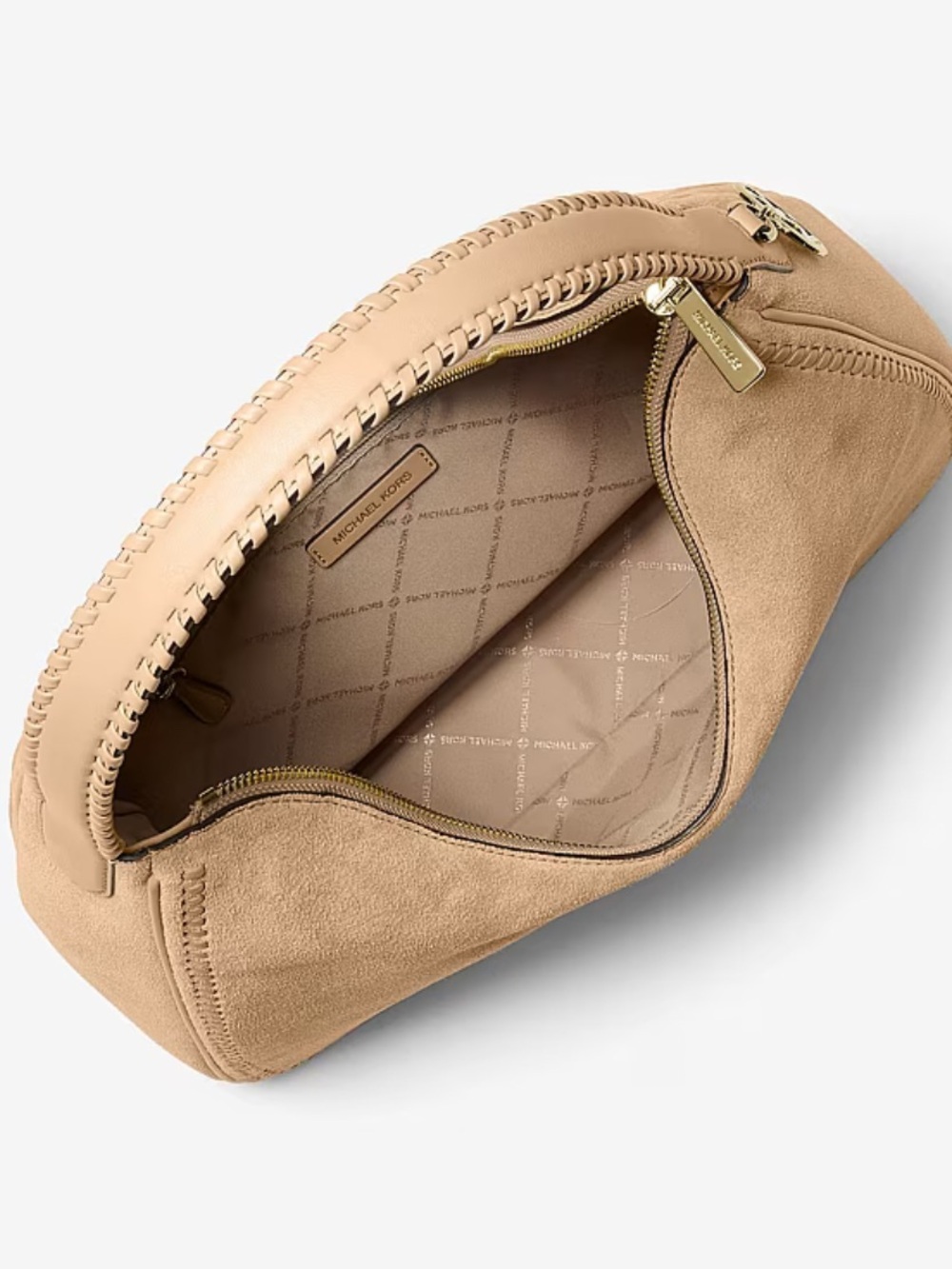 MICHAEL KORS Nayla Medium Suede Hobo Shoulder Bag camel
NWT - Picture 3 of 14